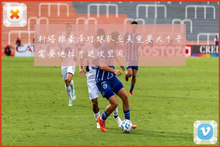 科塔称豪泽对球队至关重要大个子需要他拉开进攻空间